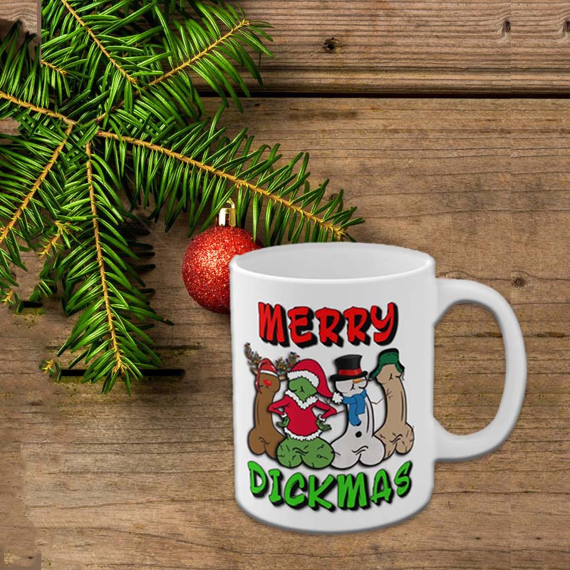 Funny Merry Dickmas Mug