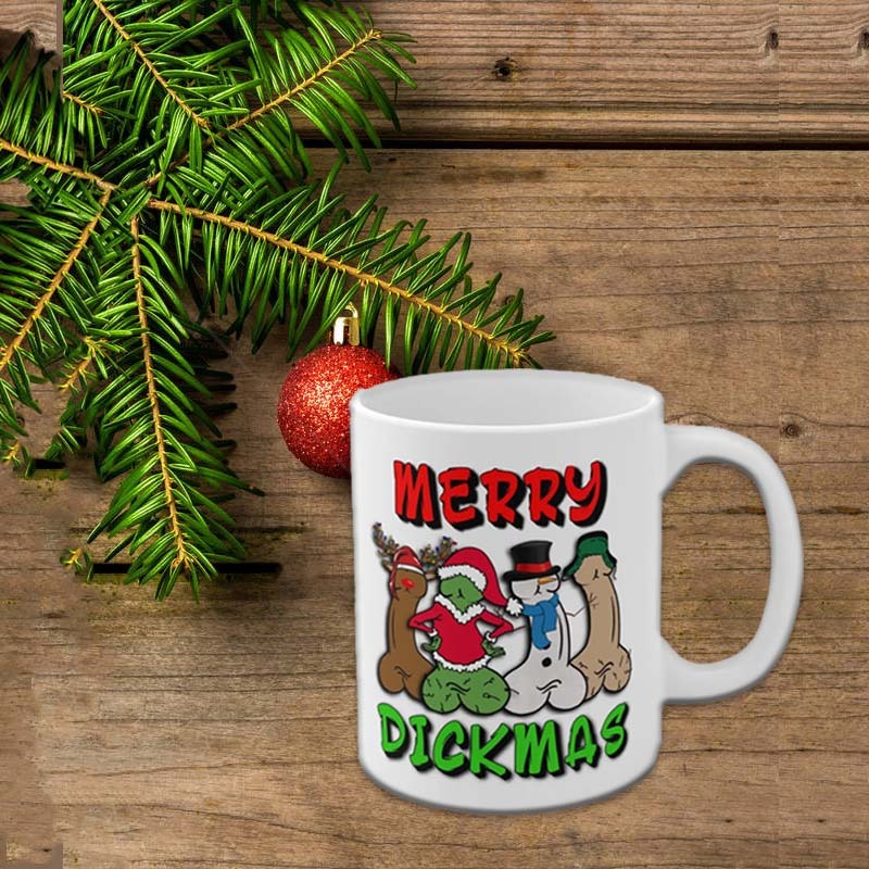 Funny Merry Dickmas Mug