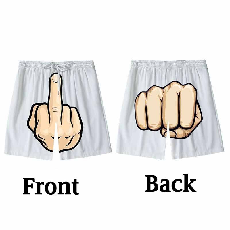 Middle Finger Casual Beach Shorts