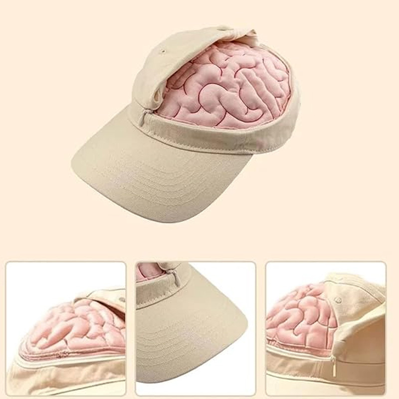 Funny Baseball Brain Cap
