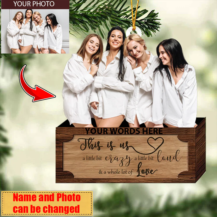 CUSTOM FAMILY CHRISTMAS ORNAMENT - PERSONALIZED ARCYLIC ORNAMENT