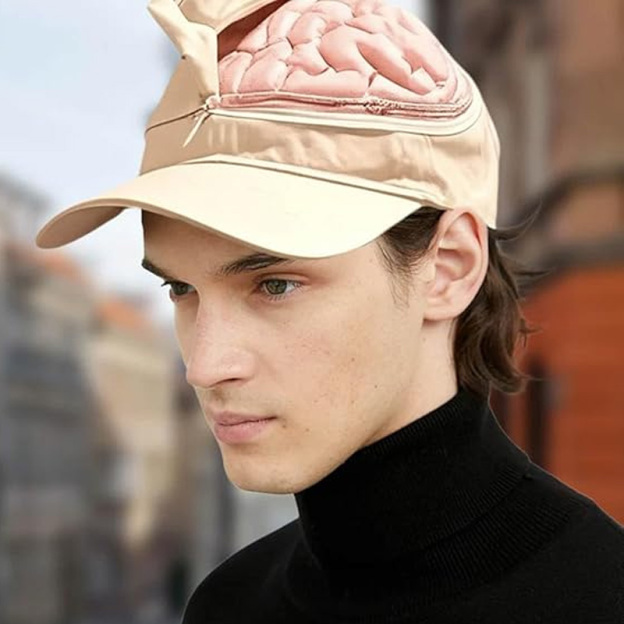 Funny Baseball Brain Cap