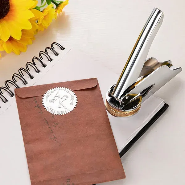 Personalized book embossing machine stamp for book lovers