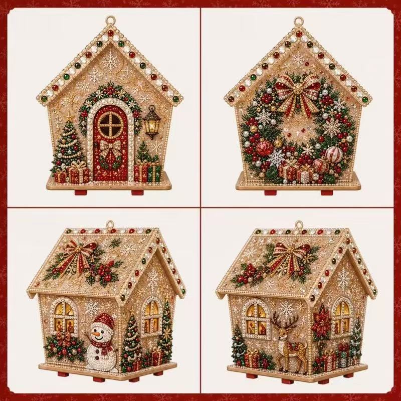 Wooden Pearl Christmas House