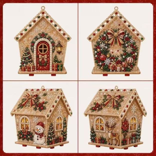 Wooden Pearl Christmas House