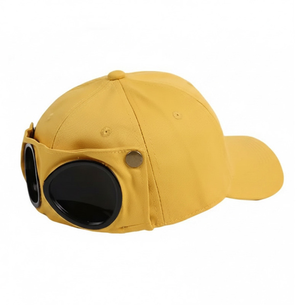 Retro aviator goggles baseball cap