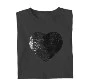 Personalized photo heart sequin t-shirts for men and women