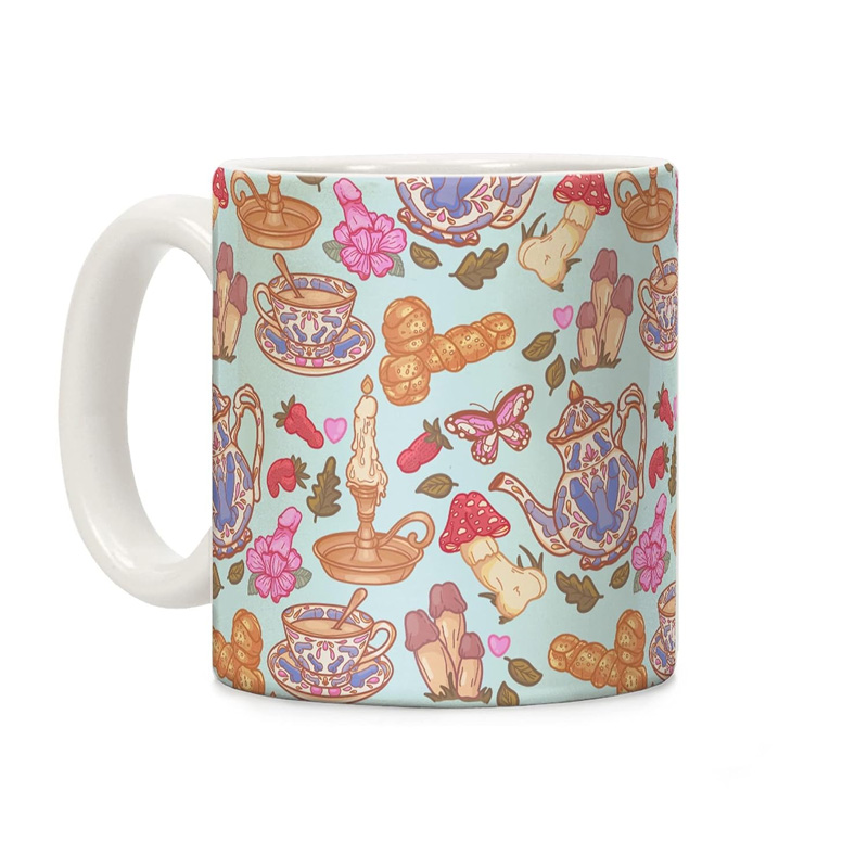 Fun plant print mug