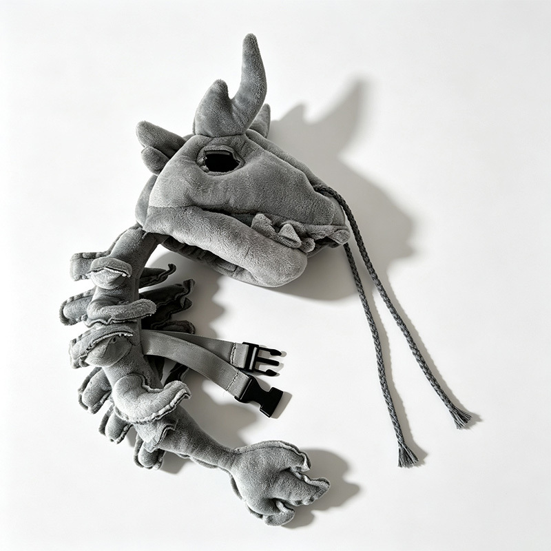 Kitten skeleton plush toy costume