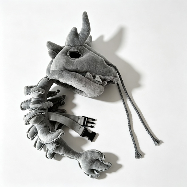 Kitten skeleton plush toy costume