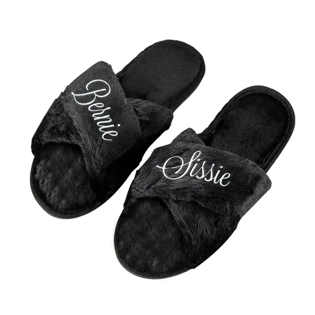 Personalized Bridal Slipper Bridesmaid Fluffy Slippers