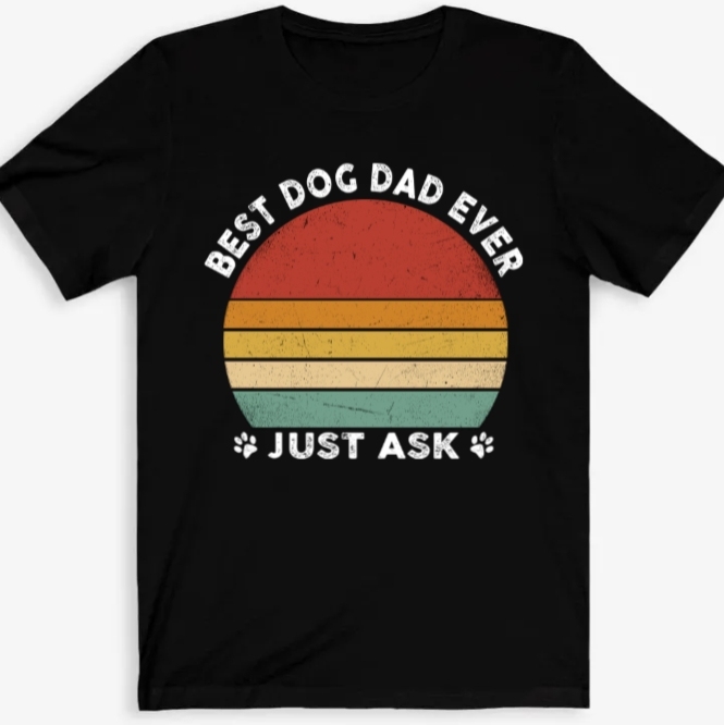 Best Dog Mom, Dog Dad Ever, Custom Photo Dark Color T Shirt, Personali