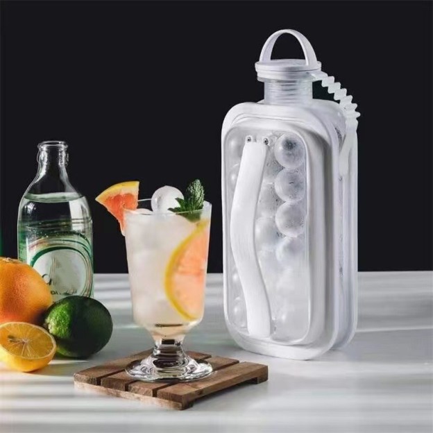 Portable Transparent Water Bottle Ice Grid Membrane Set