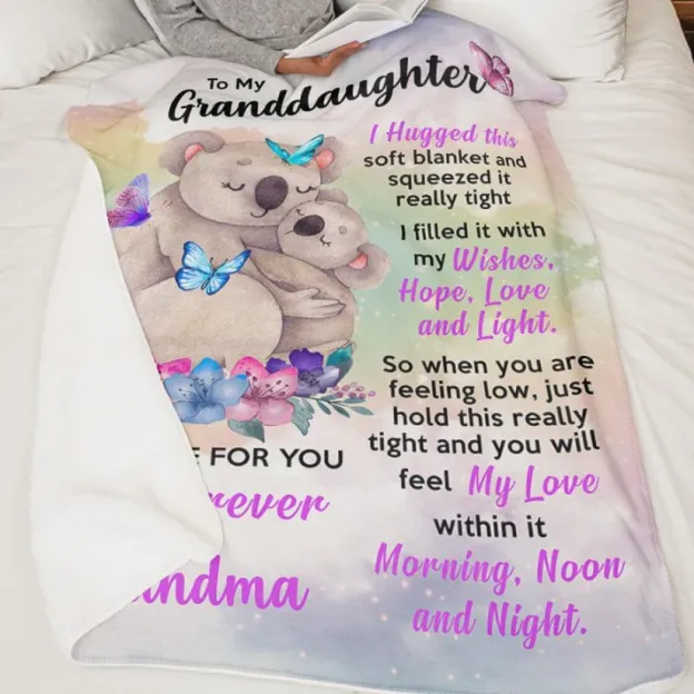 Granddaughter Blanket - Koala Hug