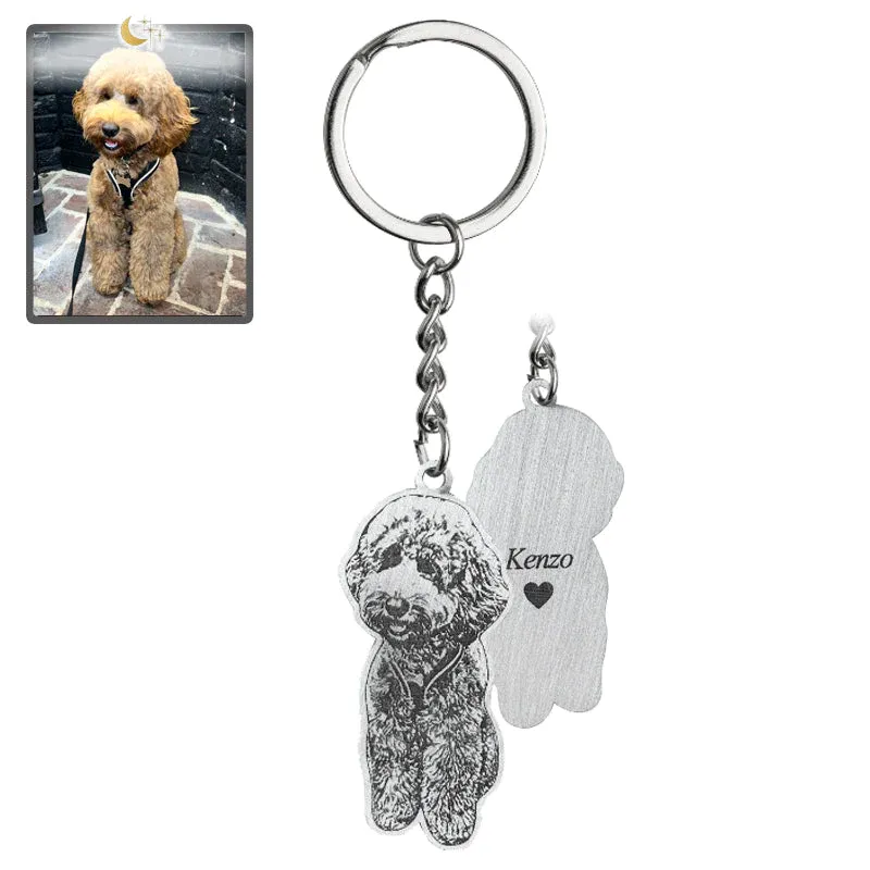 Pet Memorial Photo Keychain