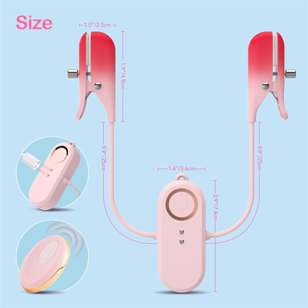 Electric remote control nipple vibrator