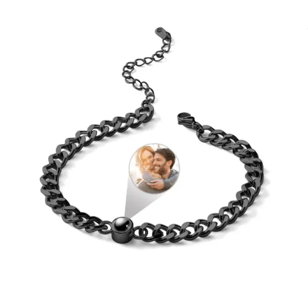 Personalized projected metal bracelet