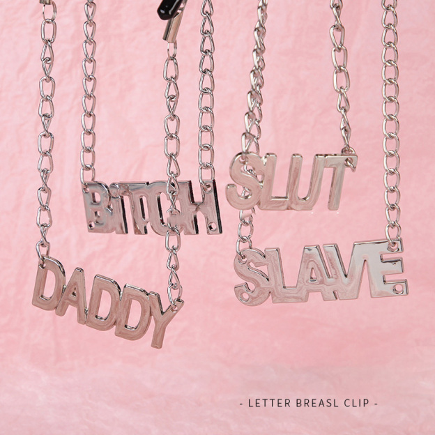 Personalized metal letter nipple clamps