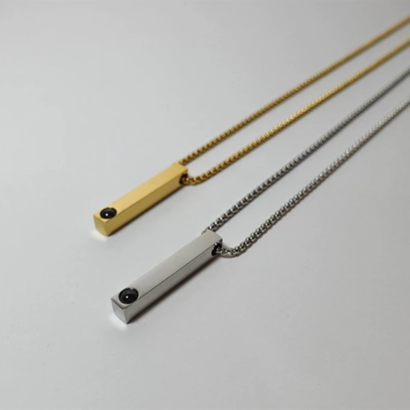 Personalized long column projection pendant