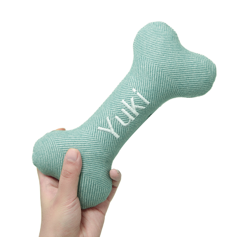 Personalized durable small dog bone head toy