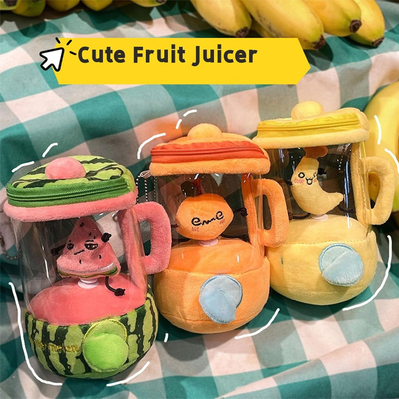 Rotatable plush doll juicer