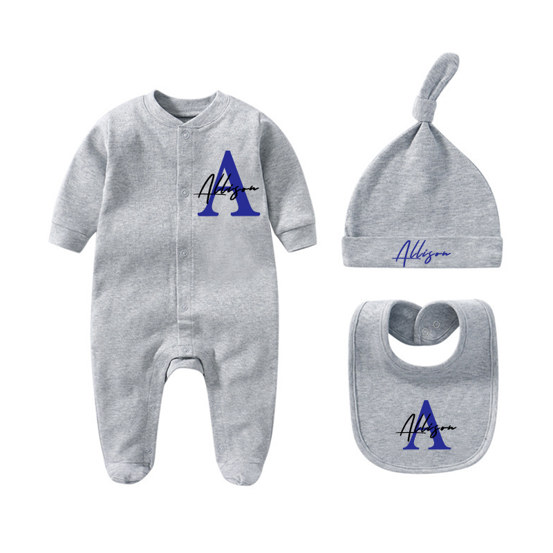 Customized baby cotton bodysuit set