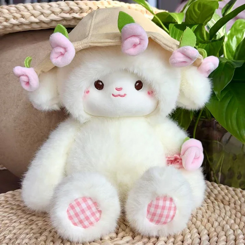 Rose Bouquet Lamb Doll