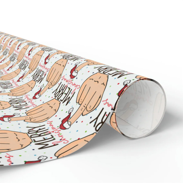 Funny Middle Finger Wrapping Paper