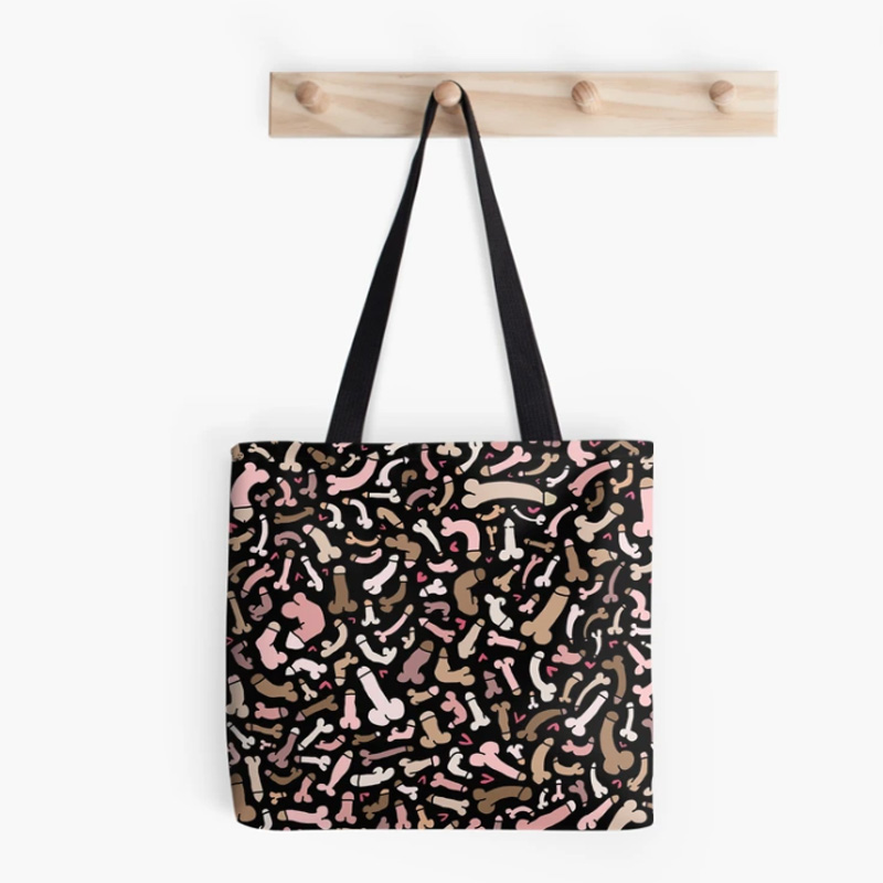 Colorful graffiti canvas shoulder bag