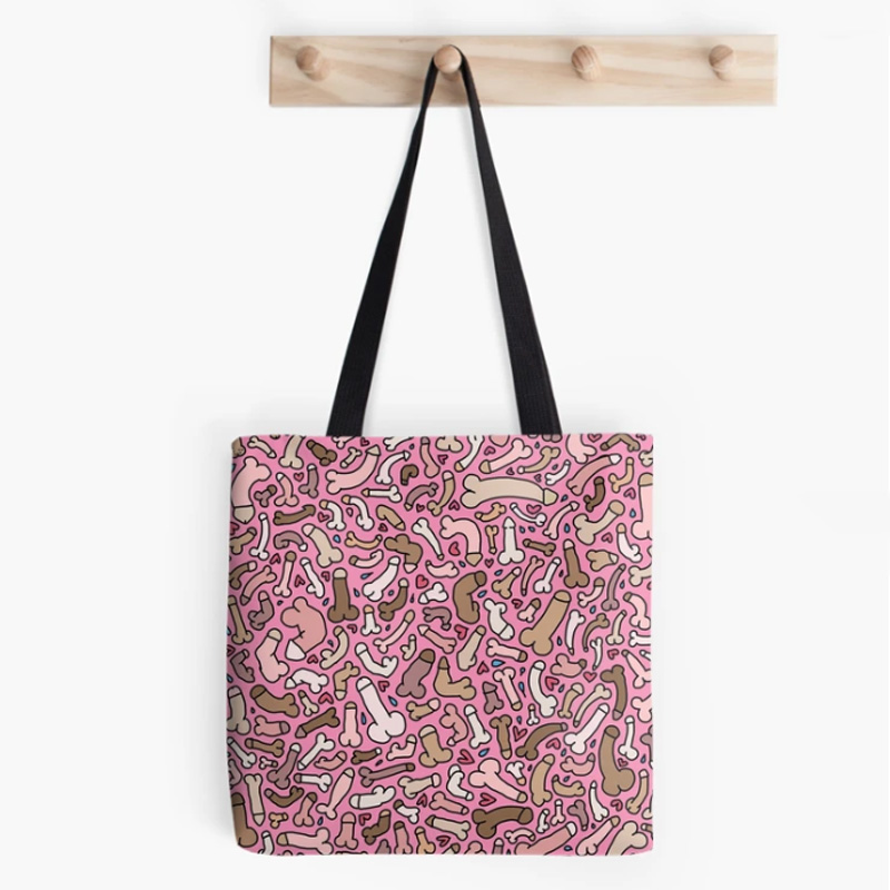 Colorful graffiti large-capacity canvas shoulder bag