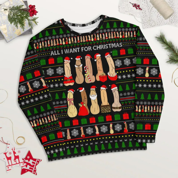 Christmas long-sleeved crew neck sweatshirt