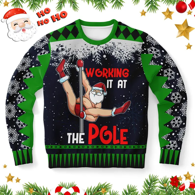 Funny Santa Claus print sweatshirt