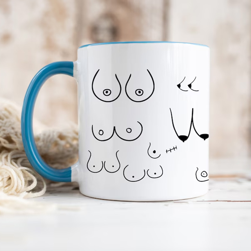 Interesting black line mug