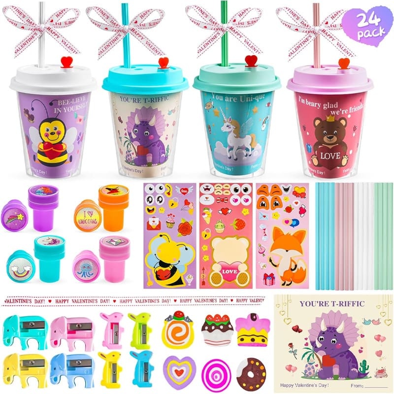 Valentine's Day Stationery Milk Tea Cup Gift