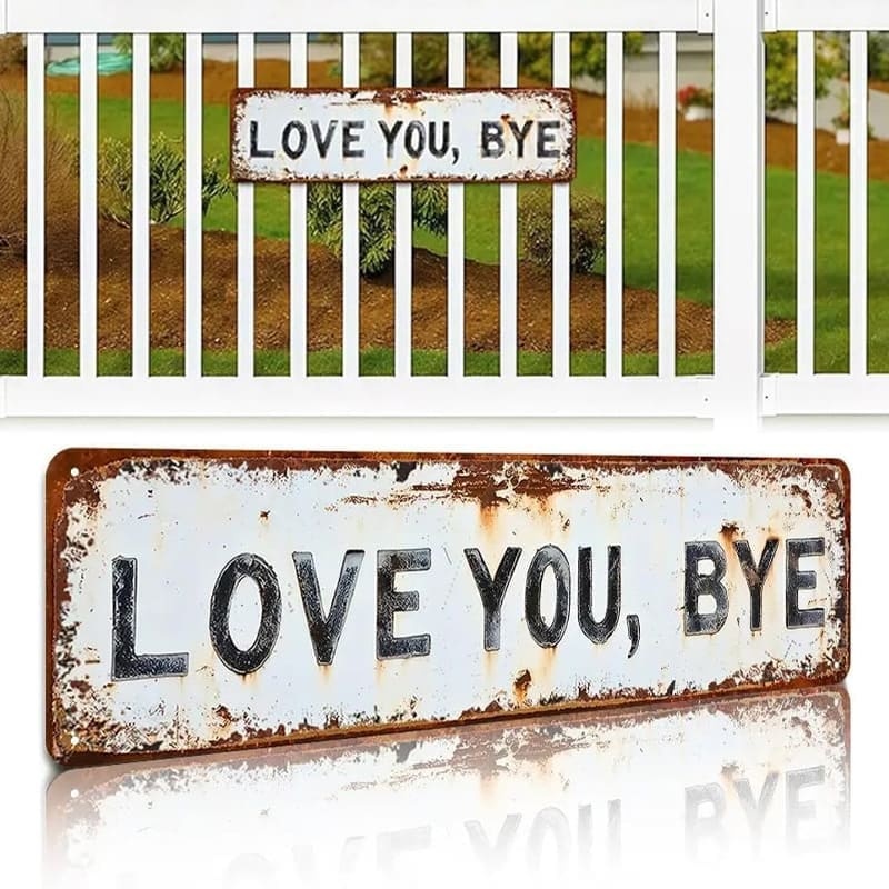 Love, Goodbye – Vintage Metal Wall Decor
