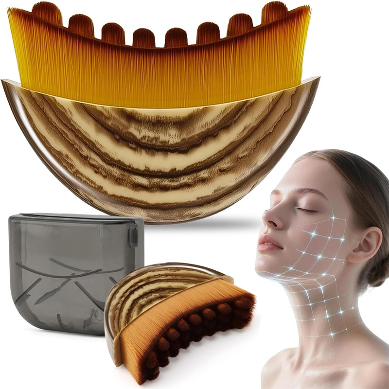 Lymphatic contour facial brush