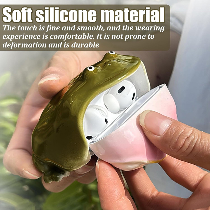Creative Bow Frog Earphone Case