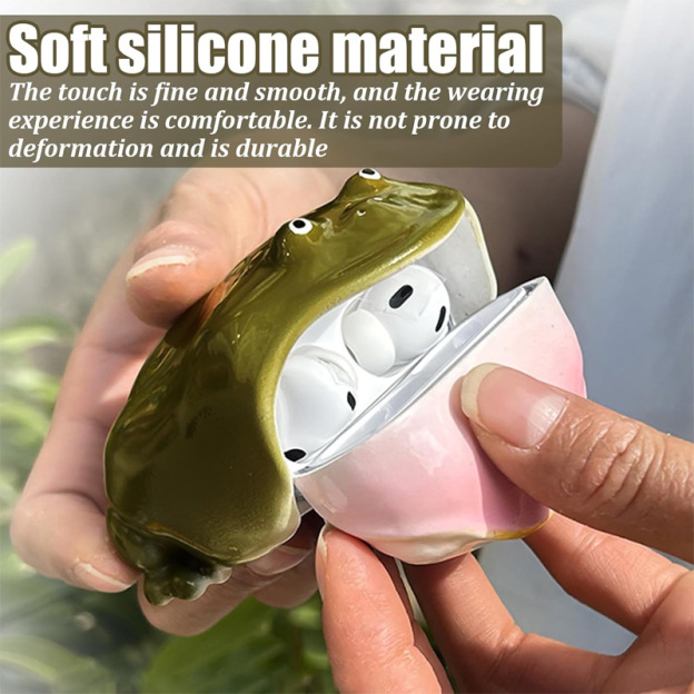 Creative Bow Frog Earphone Case