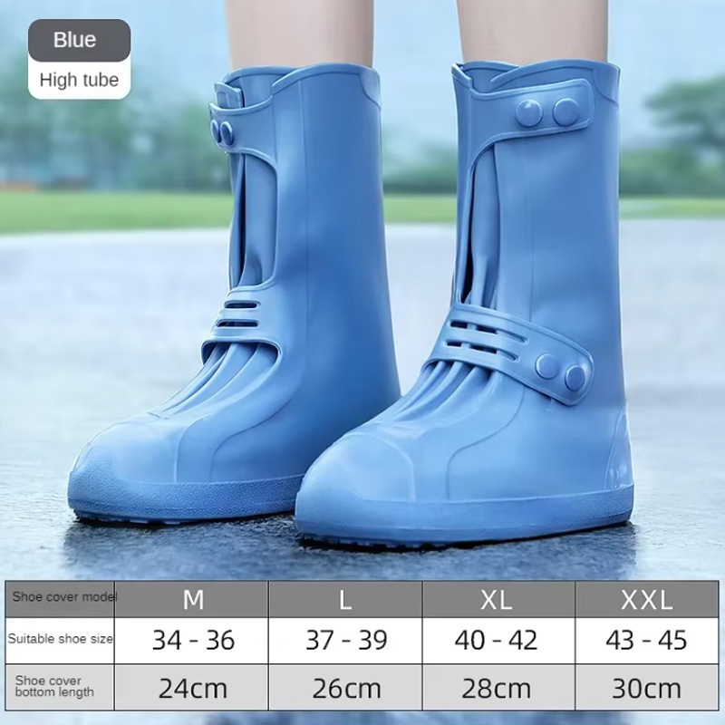 Waterproof and thickened rain boot covers