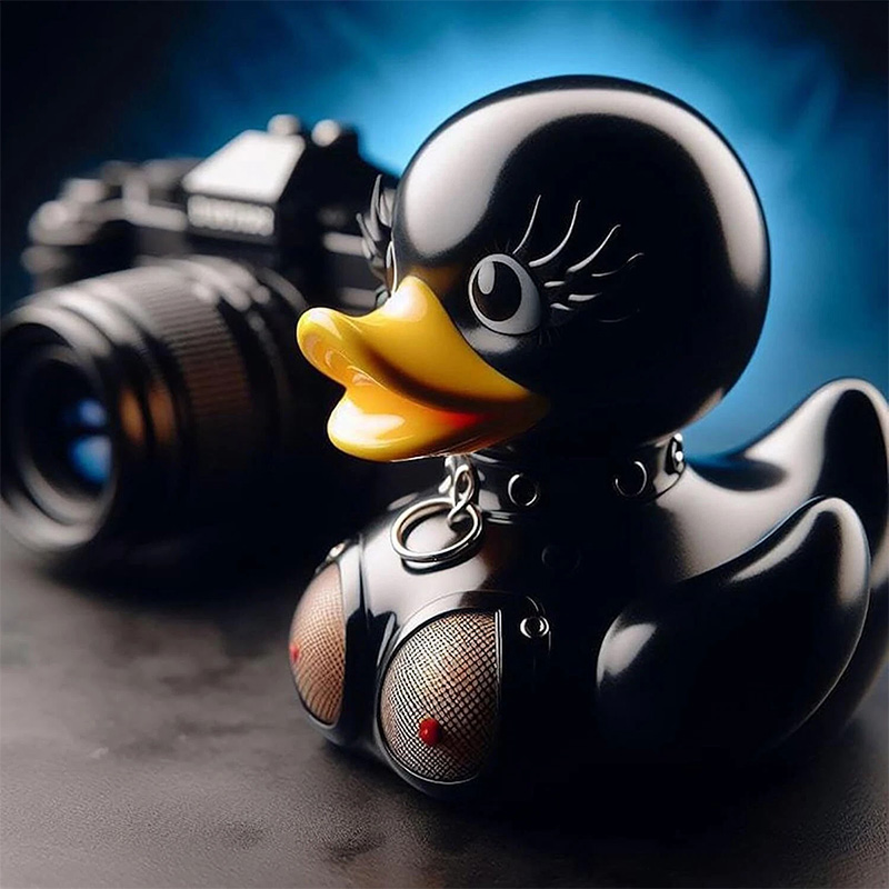 Cool Black Trendy Duck