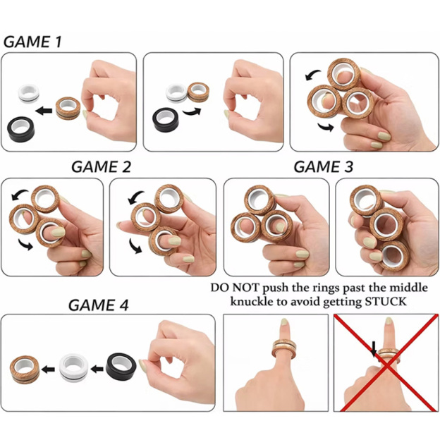 Magnetic decompression fidget spinner