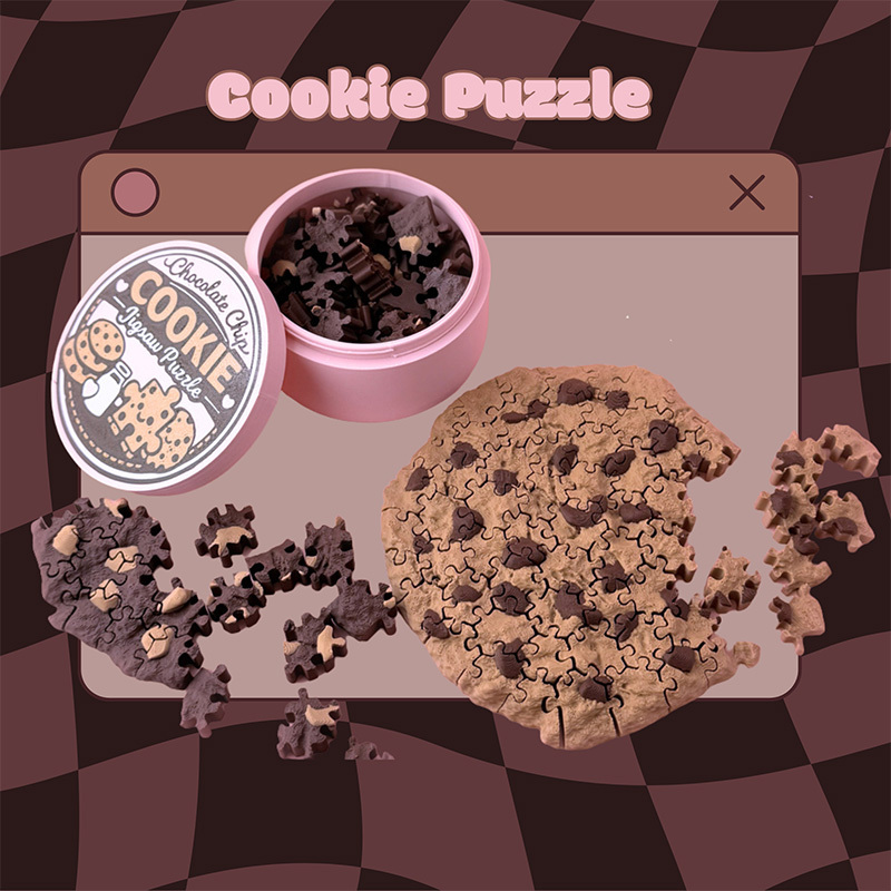 Cookie puzzle building blocks