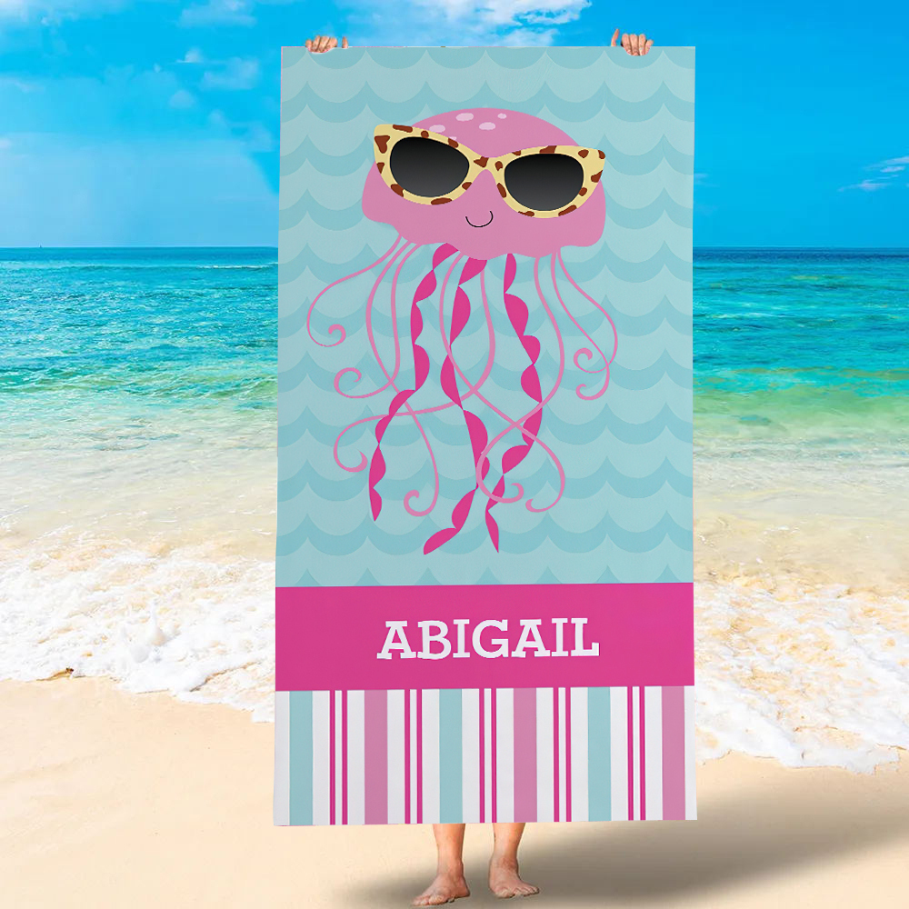 Cute personalized kids towels perfect for summer and the beach