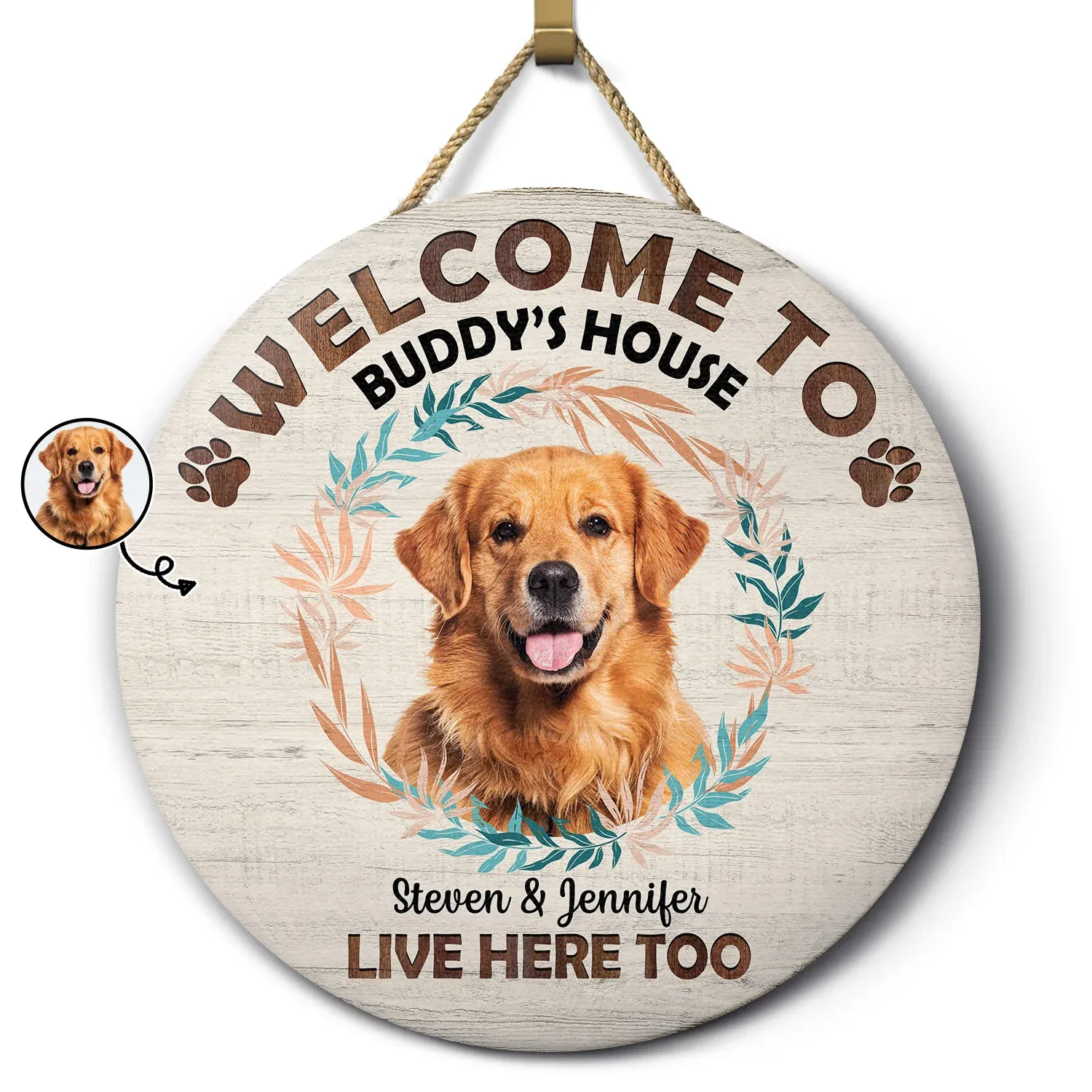 Custom Photo Welcome To My House - Gift For Pet Lovers - Personalized 