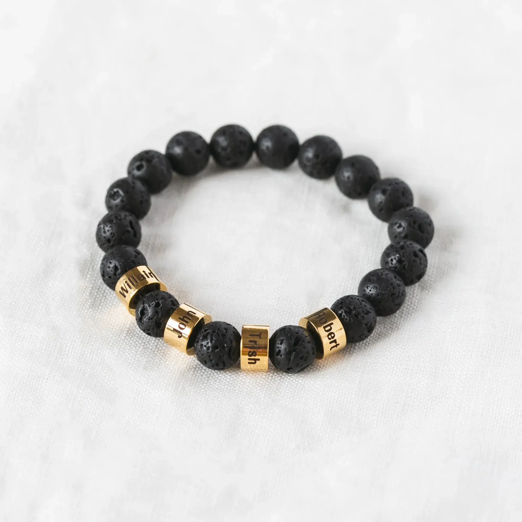 Personalized Lava Stone Bracelet