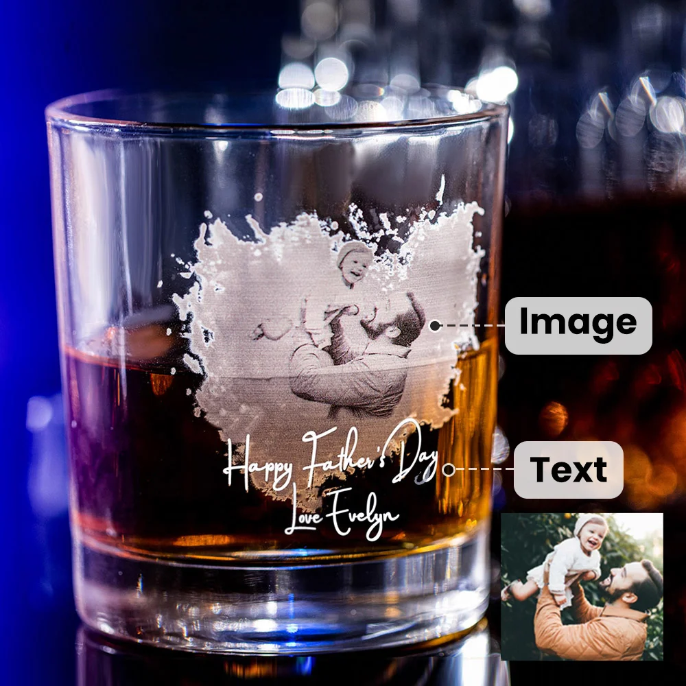 Personalized whiskey glass