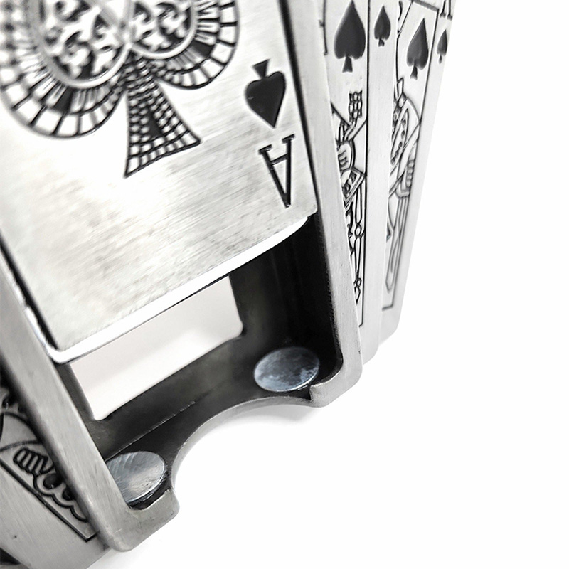 Stylish playing card lighter belt buckle