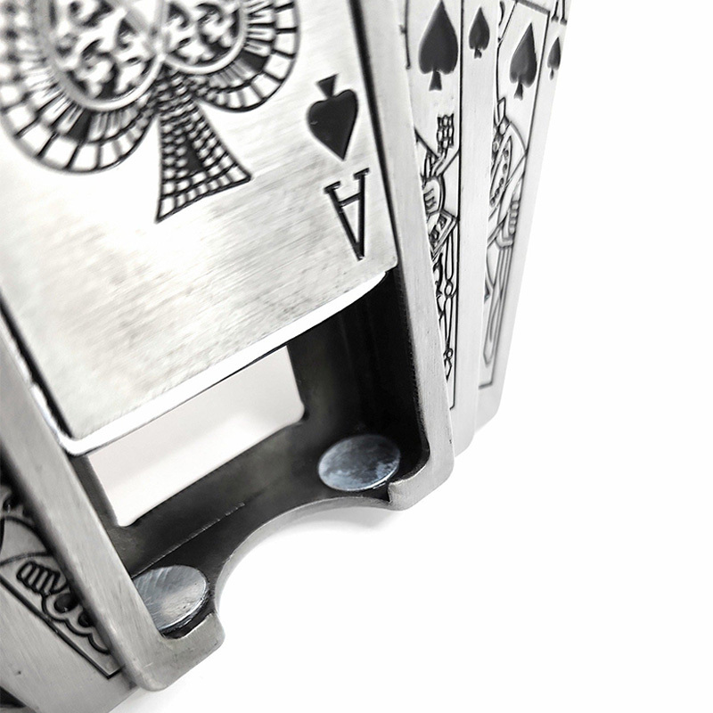 Stylish playing card lighter belt buckle