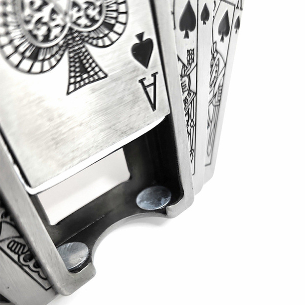Stylish playing card lighter belt buckle