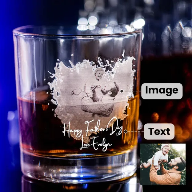 Personalized whiskey glass